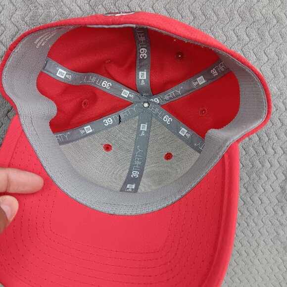 NFL Kansas City Chiefs Men's New Era Red 39THIRTY Team Classic Flex Hat M/S - Picture 8 of 9